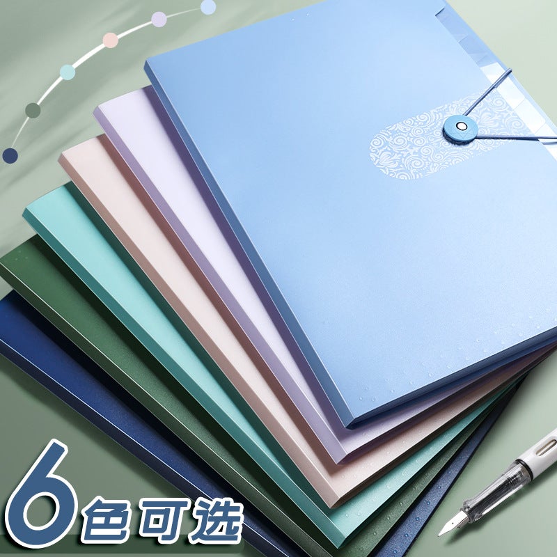 12-Grids Organ Bag Folder Student Test Paper Folder 8-Grids Cute Transparent Classification Storage A4 Multi-Layer Storage Bag - Image 3