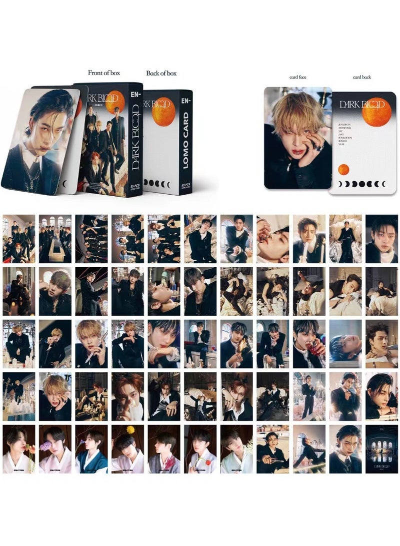 NIBEMINENT 55 Pcs Kpop Enhypen EN DARK Lomo Cards Card For Fans Collection Gifts - Image 1