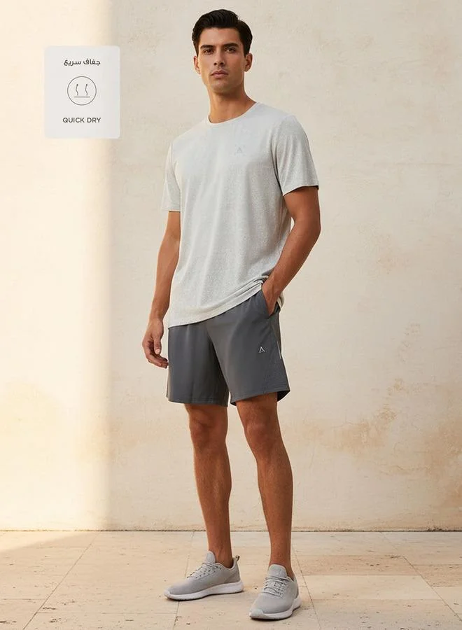 Splash Active GREY Performance 2 Way Stretch T shirt for Men | Best Price UAE
