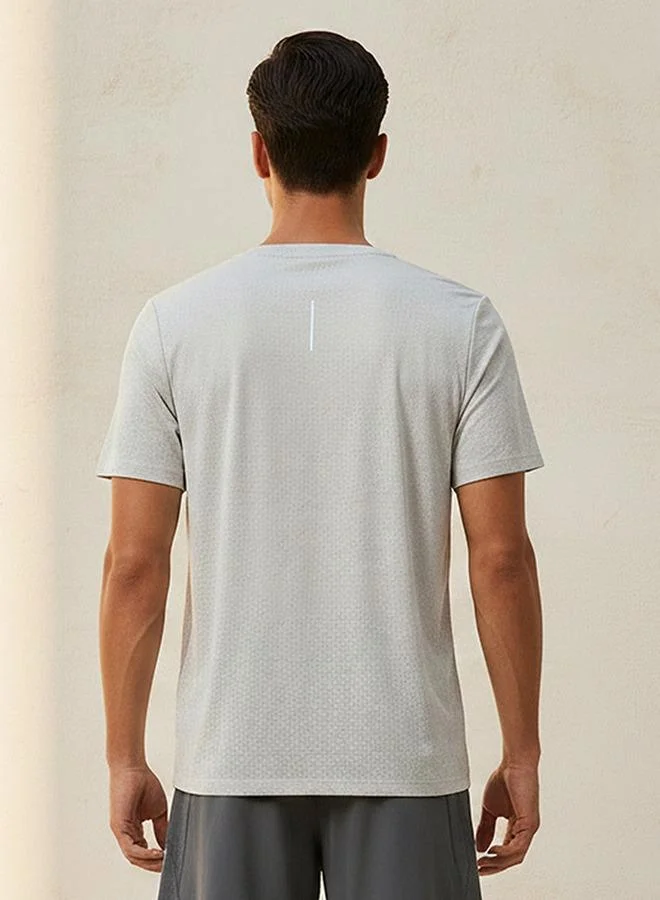 Splash Active GREY Performance 2 Way Stretch T shirt for Men | Best Price UAE