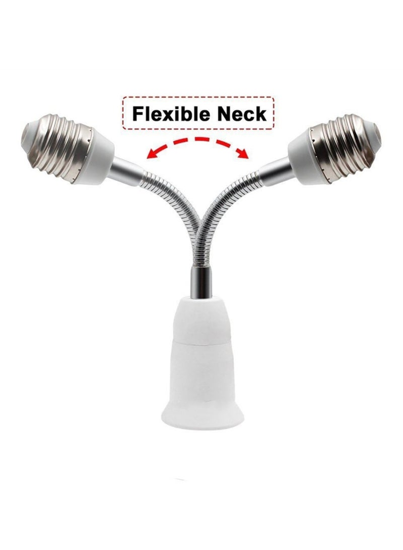 Barakah 4 Pack E27 Flexible Light Bulb Socket Extender, 7.8-inch Adjustable Edison Bulb Adapter for Home Lighting Fixtures, LED Grow Light Stand - Image 2