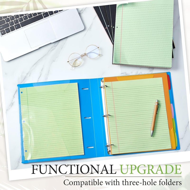 MotiMind 3 Packs 8.5" x 11" Top Spiral Notebook with 3 Hole Punched Legal Pads College Ruled Notepad 50 Sheets Hard Cardboard Paper Wirebound Notepad for Office School Business (Green) - Image 3