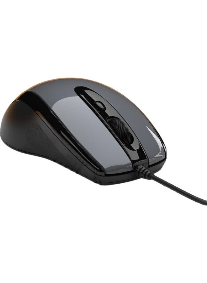 A4TECH N-708X Wired Mouse, Laptop And Desktop Computer Office Home Portable Mouse, Adjustable Dpi, Customizable Side Buttons, Usb Interface, High Bright Iron Gray - Image 3