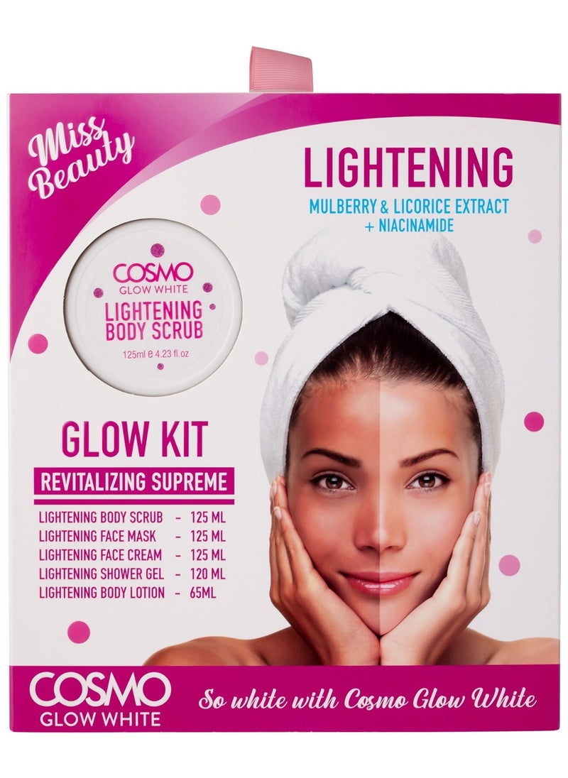 COSMO - A Lightening Kit Consisting Of 5 Skin And Body Care Products With Mulberry And Licorice Extract And Niacinamide - Image 1