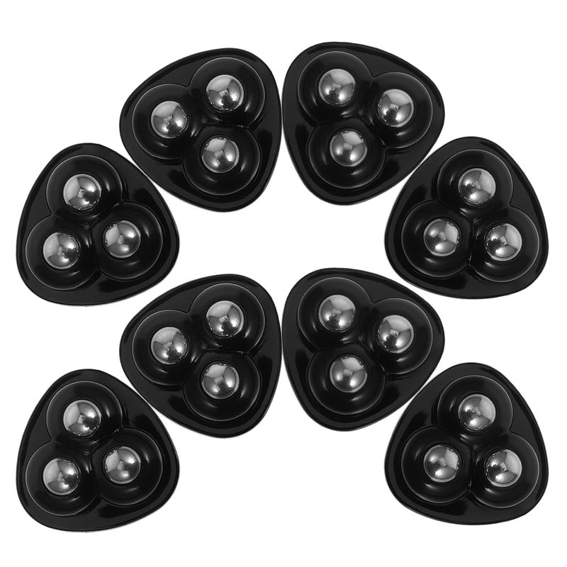 8Pcs Mini Self Adhesive Caster Wheels with Stainless Steel Ball Bearing Universal Swivel Rolling Wheels - Image 2