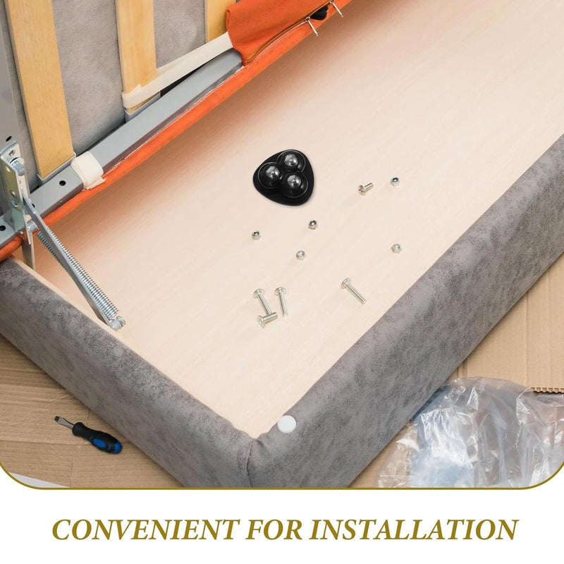 8Pcs Mini Self Adhesive Caster Wheels with Stainless Steel Ball Bearing Universal Swivel Rolling Wheels - Image 4