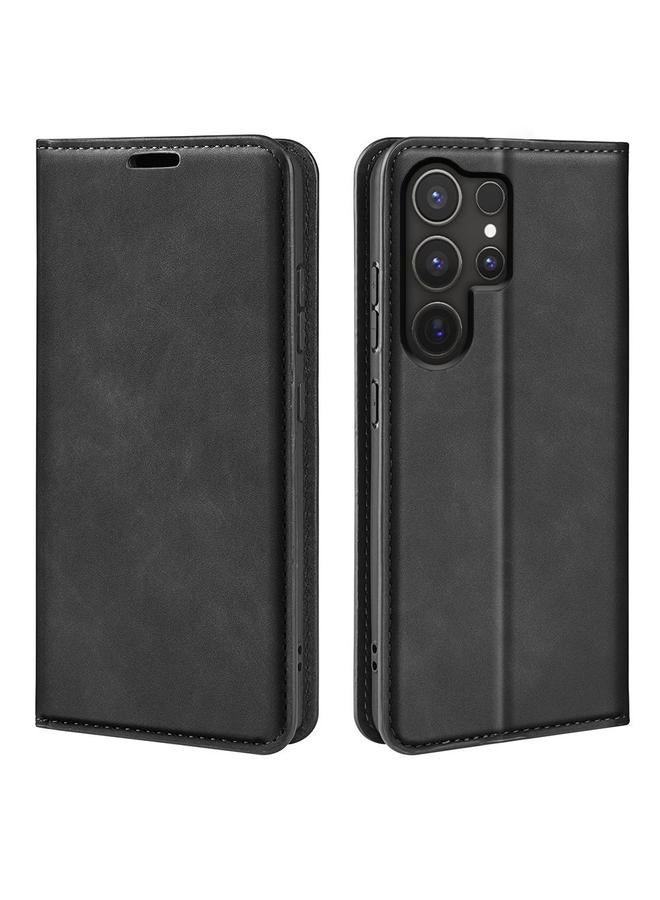 S-TOP Case For Samsung Galaxy S25 Ultra 5G Retro-skin Magnetic Suction Leather Phone Case - Image 1