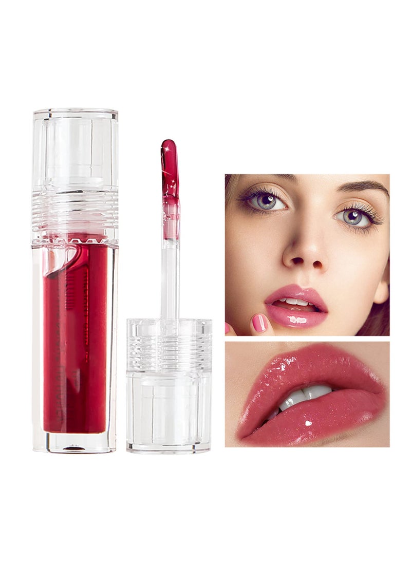 SYOSI 3 Pcs Hydrating Lip Glow Oils, Color Changing Hydrating Lip Plumping Glitter Lip Oil Smooth Moisturizing Long-lasting High Glossy Not Easy to Dip Cup - Image 2