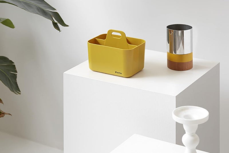 Litem Porta Mini A Compact Stackable Storage Unit for organizing Small Objects in Kitchen Office Kids Room Yellow 59Wx43Dx53H - Image 5
