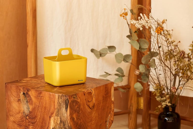 Litem Porta Mini A Compact Stackable Storage Unit for organizing Small Objects in Kitchen Office Kids Room Yellow 59Wx43Dx53H - Image 4