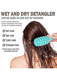 Fiora Naturals Detangler Brush by Fiora Naturals - 100% Bio-Friendly Detangling brush w/Ultra-Soft Bristles - Glide Through Tangles with Ease - For Curly, Fine, Black Natural, Women, Men, Kids - Dry and Wet Hair  - Image 2