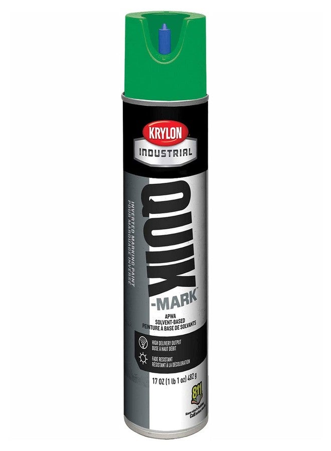 Krylon Industrial Quik-Mark Sb Inverted Marking Paint Apwa Green - Lot of 12 - Image 3