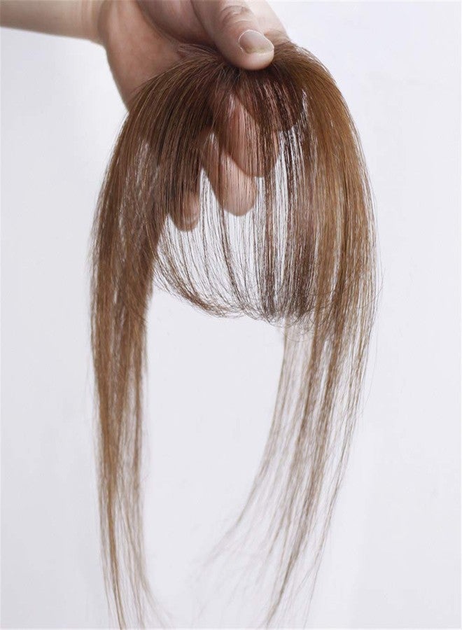 RemeeHi 100% Real Human Hair Bangs Invisible Seamless Sea Head Replacement Wig, Female Short Fake Hair Bangs, Women Hair Pieces, Light Brown - Image 4