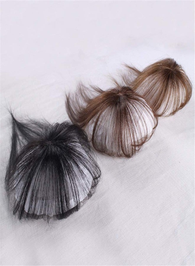 RemeeHi 100% Real Human Hair Bangs Invisible Seamless Sea Head Replacement Wig, Female Short Fake Hair Bangs, Women Hair Pieces, Light Brown - Image 5
