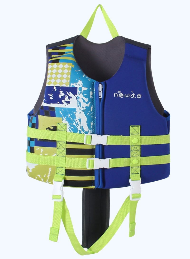 Generic Toddler Swim Vest, Kids Swimming Jacket Fit 30-50/50-80lbs, Child Floaties Vest wiht Safety Strap, Float Jacket for Girls/Boys on Pool,Beach,Boating, Learn to Swim Aid, Blue - Image 1