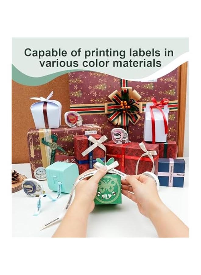 Label Maker - Label Maker Machine with Tape P12, Portable Bluetooth Label Printer Handheld Built-in Cutter Small Label Maker, Mini Thermal Transfer Printer with Template for Product Organizing