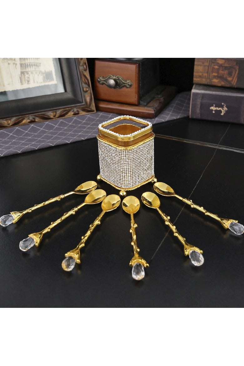 عام مجموعة صندوق تخزين ملاعق القهوة، أنبوب ملاعق الحلوى والمشروبات الخفيفة عمليّ وأنيق في آنٍ واحد. - Image 4