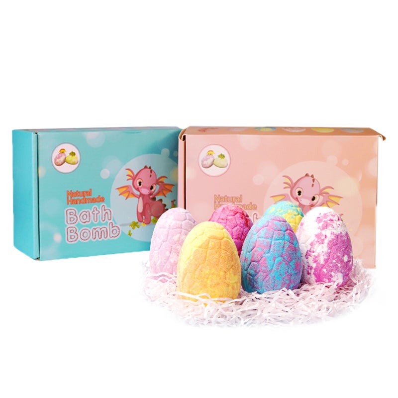 6PCS Bath Bombs Gift Set with Dinosaur Toys Inside Safe Spa Bath Fizz Balls Kit - Image 2