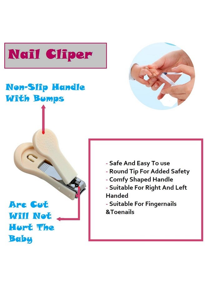 GOCART WITH G LOGO GOCART WITH G LOGO Baby Nail Kit, Baby Manicure Kit And Pedicure Kit With Baby Nail Clipper, Scissor, Nail File & Tweezers For New-Born, Infant & Toddler (White),1 Count - Image 4
