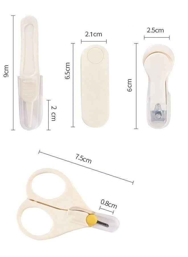 GOCART WITH G LOGO GOCART WITH G LOGO Baby Nail Kit, Baby Manicure Kit And Pedicure Kit With Baby Nail Clipper, Scissor, Nail File & Tweezers For New-Born, Infant & Toddler (White),1 Count - Image 2