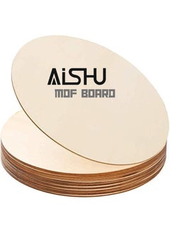 AISHU AISHU Unfinished MDF Pine Wood Round 25mm Thick 12 inch Board for Art and Craft for Resin Art Mandala Art Pyrography Painting 5 
