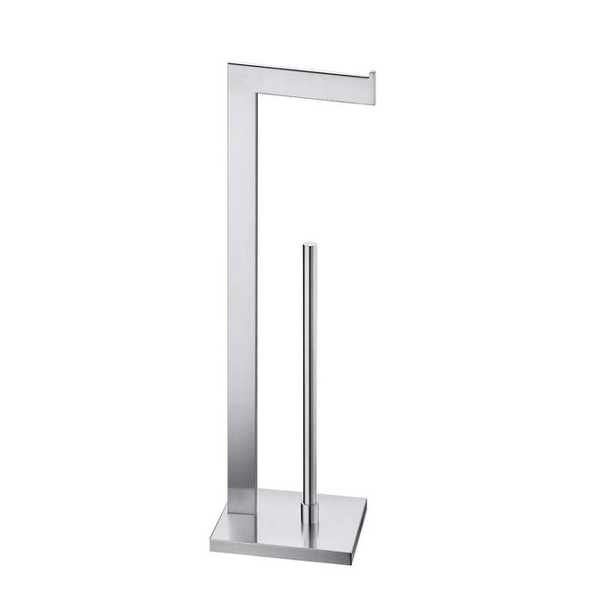 BATHROOM LAVATORY TOILET TISSUE ROLL HOLDER STAINLESS STEEL FREESTANDING TOILET PAPER HOLDER SQUARE STYLE BRUSHED FINISH F03N2
