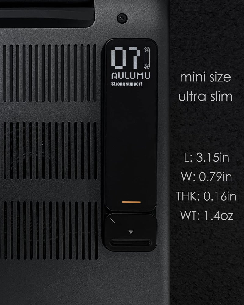 Aulumu حامل كمبيوتر محمول Aulumu G07 القابل للطي، حامل كمبيوتر محمول فائق الحمل للتبريد، رافع كمبيوتر محمول مريح للمكتب لجهاز MacBook، جميع أجهزة الكمبيوتر المحمولة، الأجهزة اللوحية، 8-20''، أسود - Image 5
