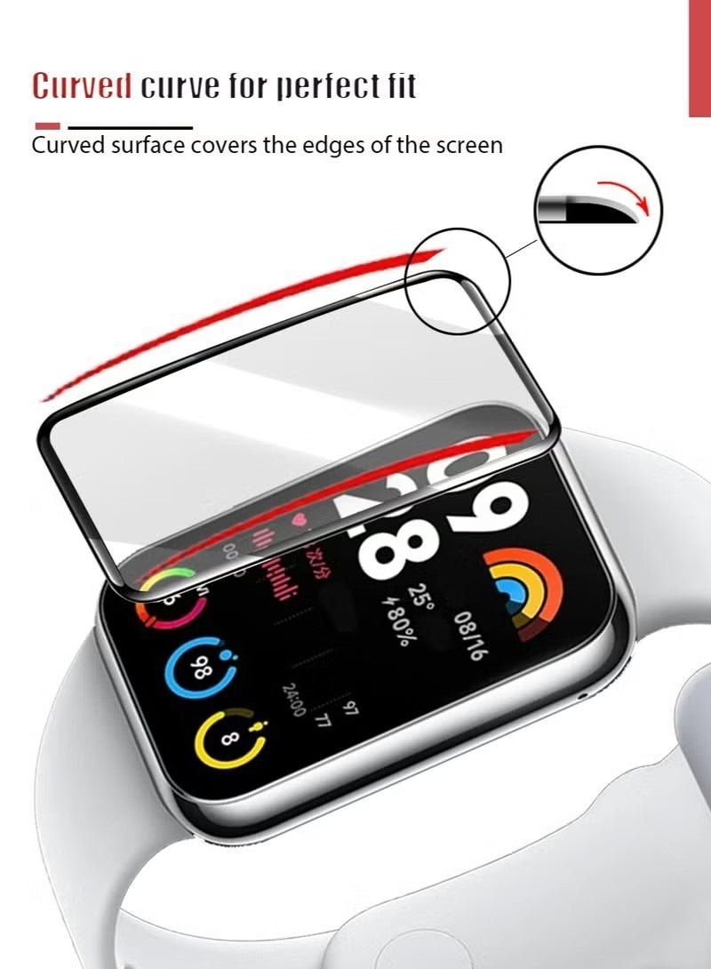 3 PC Xiaomi Band 8 Pro Screen Protectors, [Anti-Oil] [Anti-Bubble] [HD Clear] Full Protection Soft Screen Protector Glass Film Explosion-proof LCD Watch for Xiaomi Band 8 Pro  - Image 3