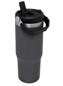 Stanley STANLEY IceFlow Flip Straw Water Bottle, 0.88L – Vacuum Insulated, Leakproof & BPA-Free – Keeps Water Cold for 12 Hours – Easy-Carry, Dishwasher Safe Stainless Steel Travel Mug (Charcoal) – Perfect for Active Lifestyles & On-the-Go Hydration  - Image 3