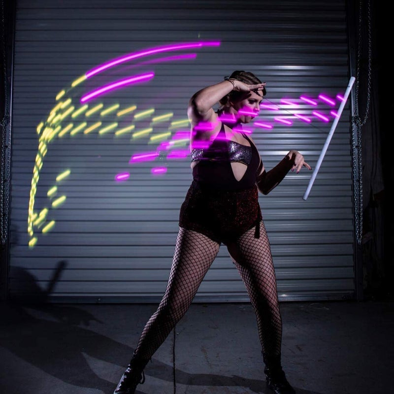 GloFX Hypno LED Levitation Wand â€“ Short String Light Up LED Levi Wand Flow Toy - Image 3