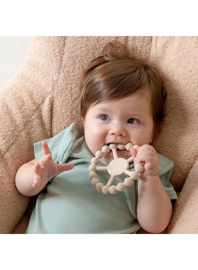 Samigo Ring Baby Teether Toys, Silicone Teething Ring Toys for Babies 0-6 6-12 Months, Baby Teethers 0-3 Months, Infant Teething Relief, Baby Girl Essentials - 2 Pack - Image 5