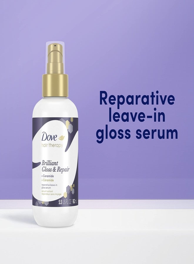 Dove دوف للعناية بالشعر لمعان رائع وإصلاح مع السيراميد - سيروم للشعر اللامع، علاج لإصلاح الشعر التالف، علاج مرطب للشعر يُترك، 5.5 أونصة سائلة (عبوة من 2) - Image 5