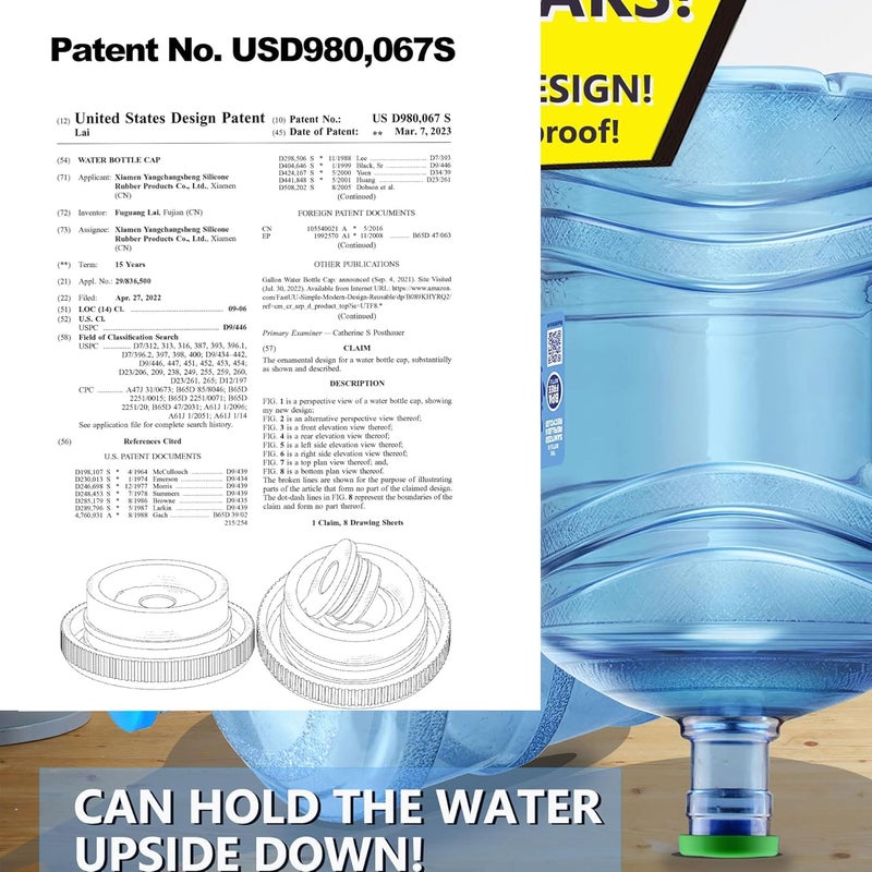 Striludo 3 Packs 5 Gallon Water Jug Cap,Reusable 5 Gal Caps for Water Jugs,Replacement Water Bottle Lids，Leak Proof Bottle Caps Fit 55mm Bottles,Multiple Colors,Patented - Image 2