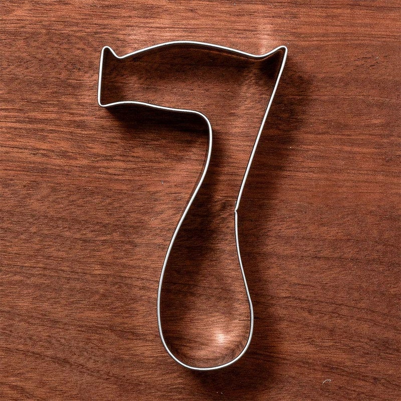 LILIAO LILIAO Number 7 Cookie Fondant Biscuit Cutter for Birthday/Anniversary/Special Day - 2.3 x 4 inches - Stainless Steel - Image 4