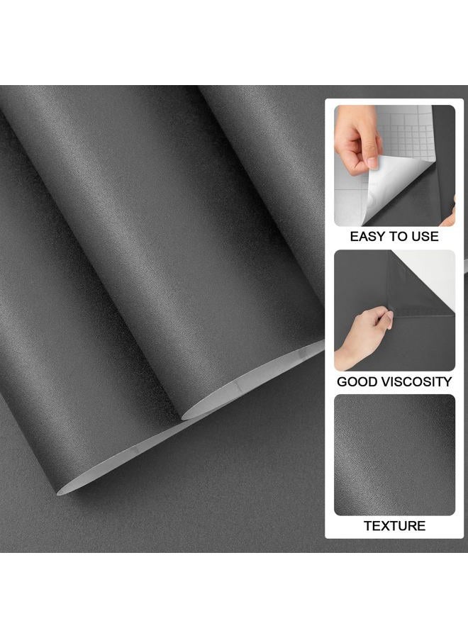 practicalws (15.7"x236.2") Grey Wallpaper Self Adhesive Peel and Stick Wall Pattern for Living Room TV Wall Store Backdrops Thick Wallpaper PVC DIY Decorative Roll - Image 2