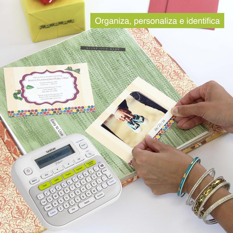 brother P-touch, PTD210, Easy-to-Use Monochrome Label Maker, One-Touch Keys, Multiple Font Styles, 27 User-Friendly Templates, White - Image 5