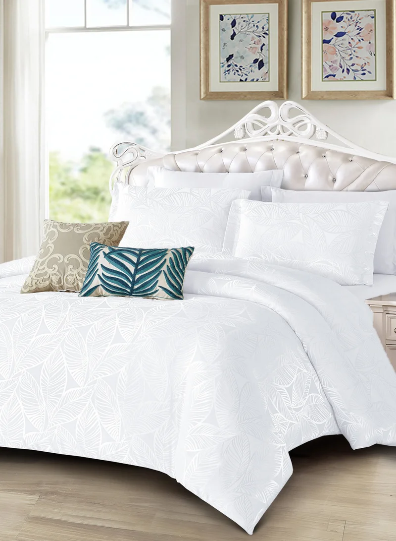 Master Home Textile MASTER Polyester Jacquard  Comforter Sets, Fits 200 x 200 cm Bed, For Double Size Bed, With Removable Filling, 9 Pcs King Size, Soft, Breathable,  Elegant