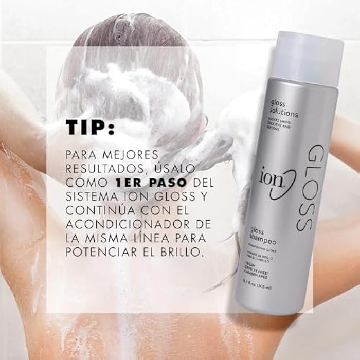 ion Gloss Shampoo, Smooths And Softens, Boosts Shine, Paraben Free, 10.3 Fl Oz - Image 3
