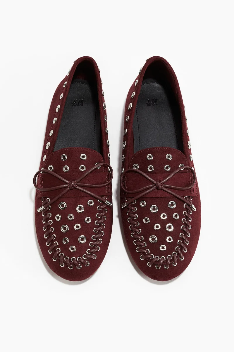H&M Eyelet-embellished loafers