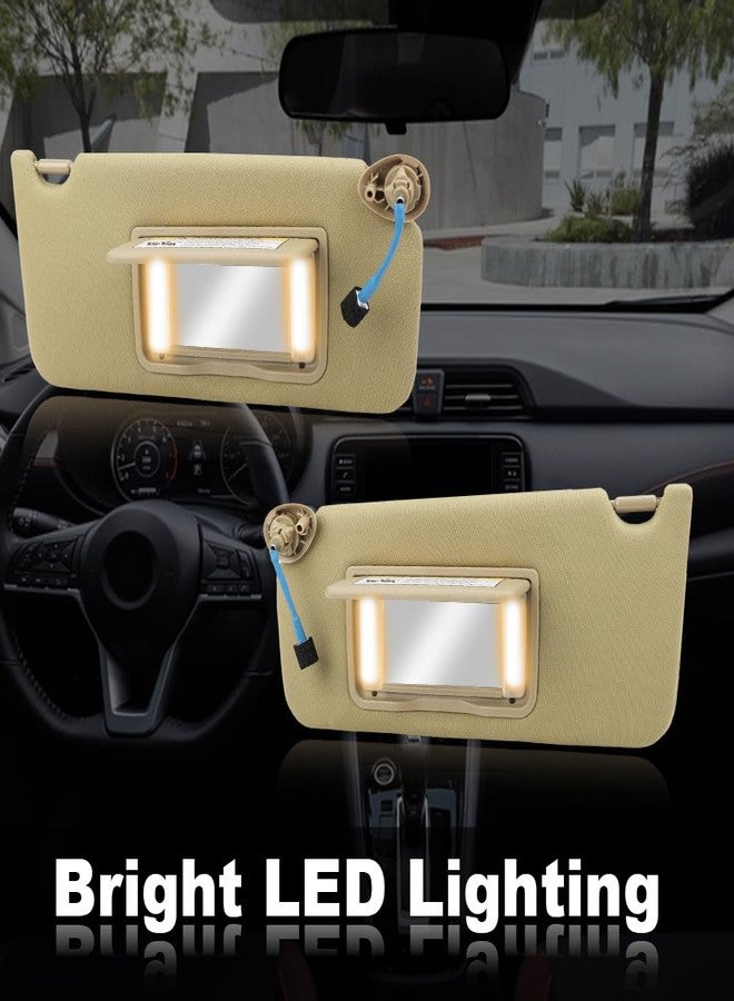 zayody Left Driver & Right Passenger Side Sun Visor Compatible with Honda Accord 2008-2017 Replacement for 83280-TA5-A71ZA 83280-TA5-A51ZA (Beige) - Image 3