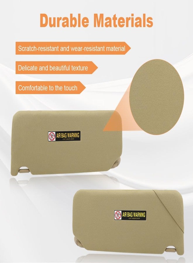 zayody Left Driver & Right Passenger Side Sun Visor Compatible with Honda Accord 2008-2017 Replacement for 83280-TA5-A71ZA 83280-TA5-A51ZA (Beige) - Image 5