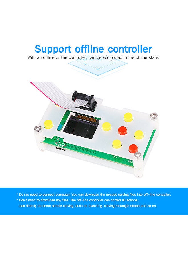 Generic - Upgrade Version CNC 30*18 PRO GRBL Control DIY Mini CNC Machine 3 Axis Pcb Milling Machine Wood Router Engraver with Offline Controller with ER11 and 5mm Extension Rod Working Area 300*180x40mm - Image 1