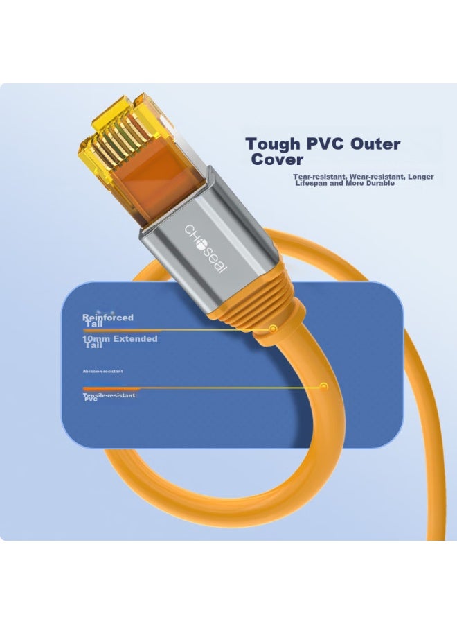 CHOSEAL Akihabara Cat6a Pure Copper 8-core Twisted Pair Cable, 10 Gigabit Double-shielded Network Connection Cable, Computer Broadband Home Ready-made Patch Cord, 5 Meters, Qs567c - Image 5