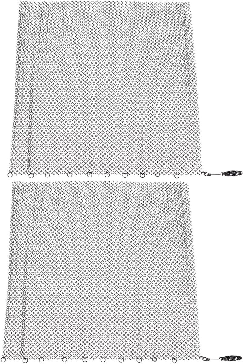 klarako 2 Panels Fireplace Mesh Screen Curtain, Prevent Sparks, Corrosionproof, Easy to, Attractive Drape Effect, Suitable for Various Fireplaces (24 * 20in) - Image 4
