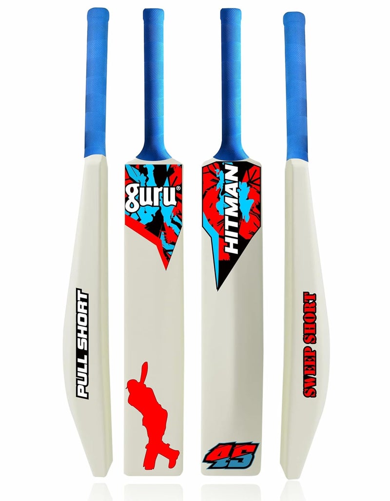 guru مضرب بلاستيك، مضرب كريكيت بلاستيك بحجم كامل ثقيل ومتين من PVC/بلاستيك - Image 1