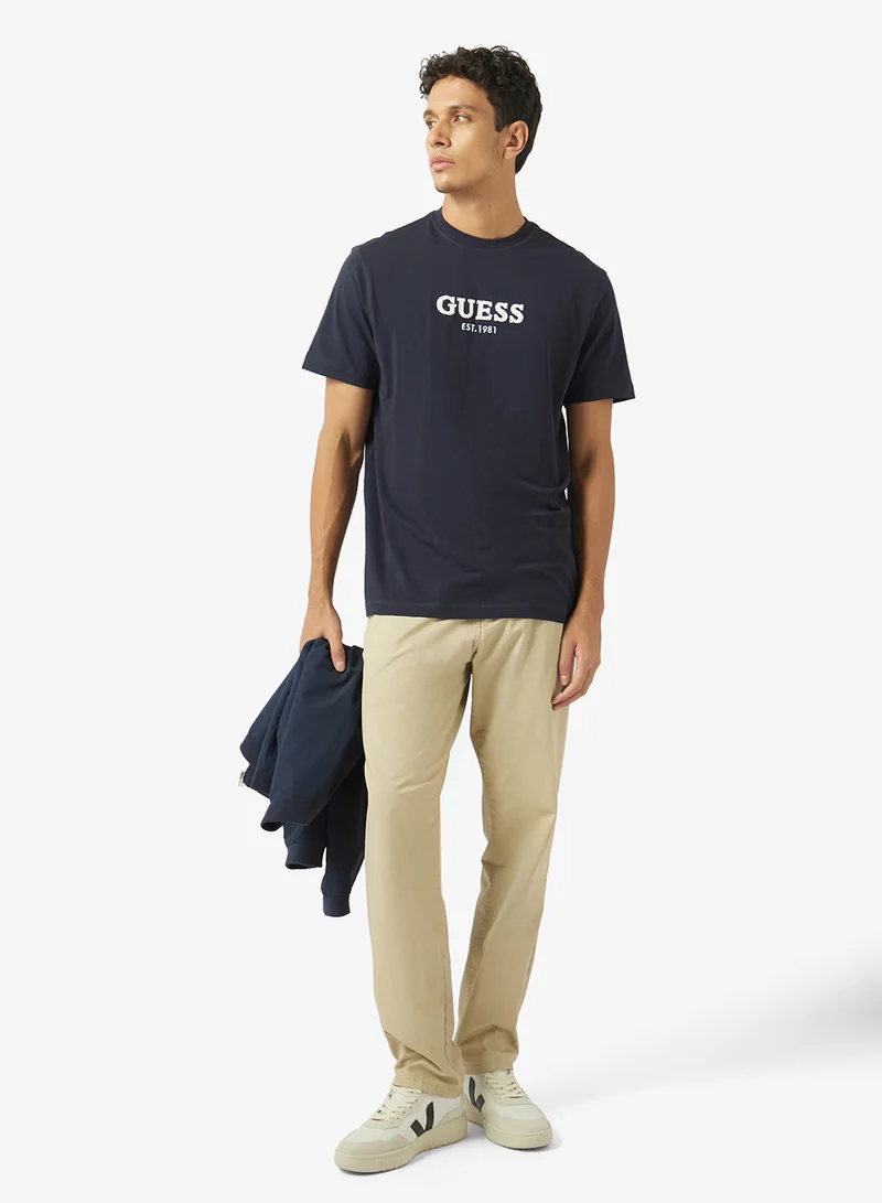 GUESS  Crew Neck Regular Fit T-Shirt for Men | Best Price UAE
