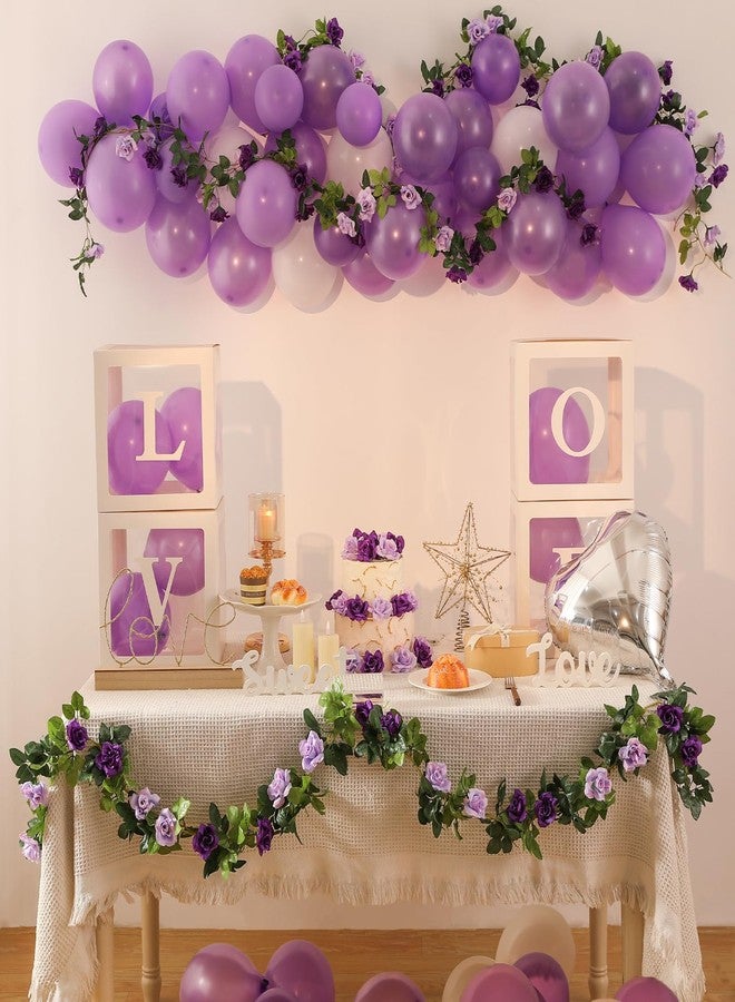JUSTOYOU 2 Pack (15.8FT) Fake Rose Garland, Artificial Roses Vines Flower Garland Hanging Floral Vine Wedding Home Backdrop Party Arch Arrangement Decoration - Image 2