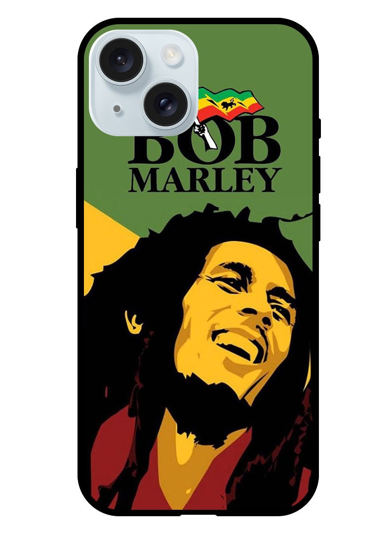 Theodor Protective Case Anti Scratch Shock Proof Bumper Cover For iPhone 15 Plus Bob Marley - Image 1