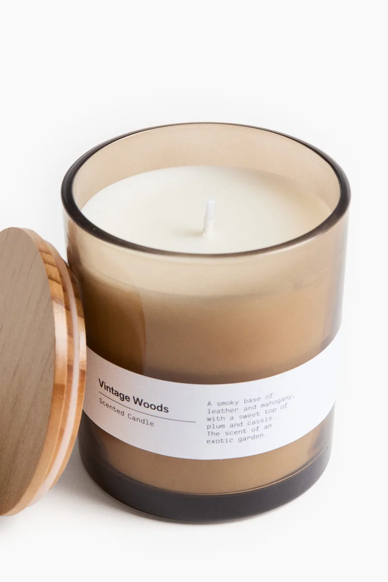 H&M Wood-lid scented candle