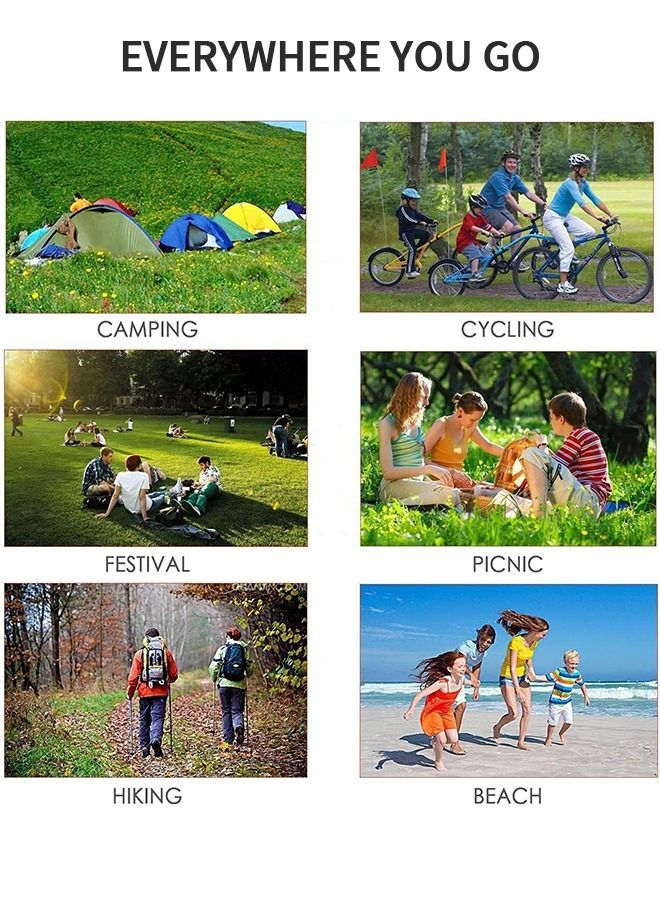 GROIC Beach Blanket Waterproof Sandproof 2.1M*2M- Large Beach Blanket Sandproof Fits for 4-6 Adults, Waterproof Beach Mat with Zipper Pocket, Outdoor Beach Mat for Travel, Camping, Hiking - Image 5